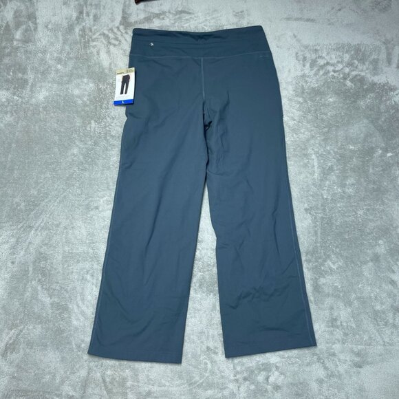 Mondetta Women's L High-Rise Straight Leg Pants Gray/Blue L1219 - Picture 4 of 13